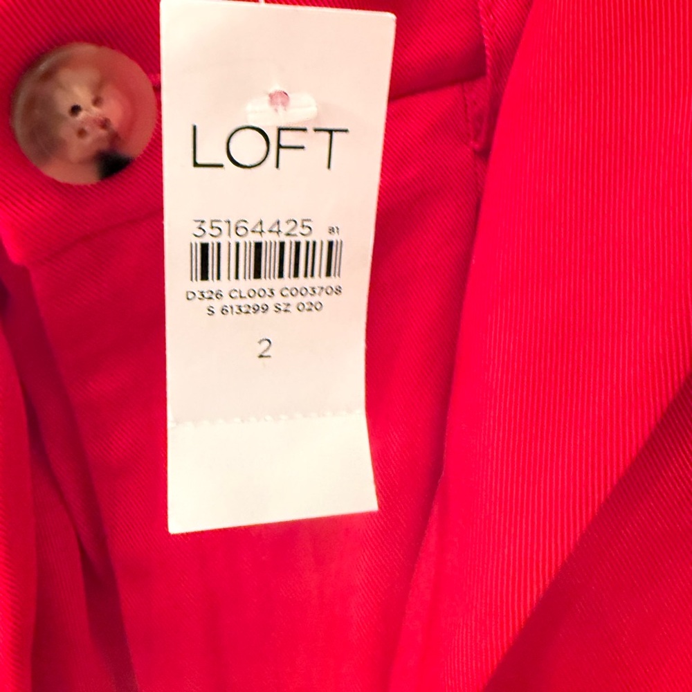 LOFT Vibrant Red Jacket and pants